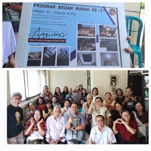 Sukacita bersama umat Lingkungan Santo Markus dan ucapan syukur atas terlaksananya "Bedah Rumat" umat.